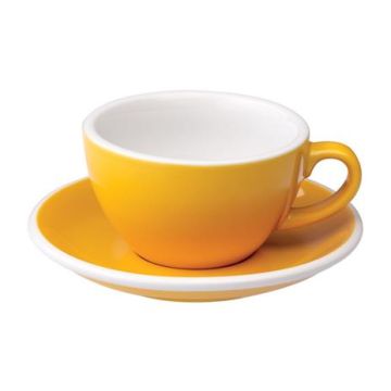 Loveramics egg cappuccino tas en ondertas (200ml) Geel