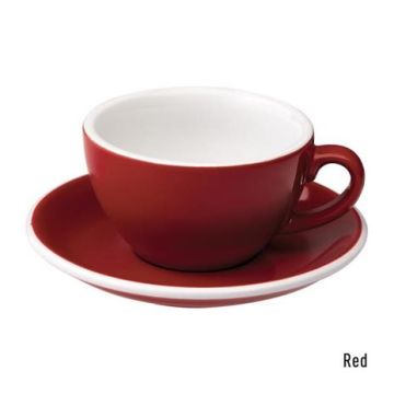 Loveramics egg cappuccino tas en ondertas (200ml) rood
