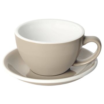 Loveramics egg café latte tas en ondertas (300ml) taupe