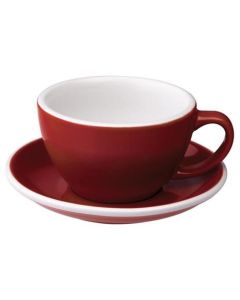 Loveramics egg café latte tas en ondertas (300ml) Rood